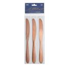 Kit 3 Facas de Mesa Cobre Aço Inox Restaurante Cozinha Gourmet Mix
