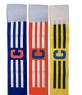 Kit 3 Faixas de Capitão Braçadeiras Elásticas de Futebol