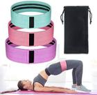 Kit 3 Faixas Elasticas De Exercicios Hip Resistance Bands