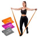 Kit 3 Faixas Elásticas Hidrolight TPE Pilates e Treino