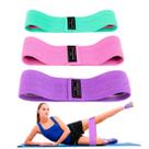 Kit 3 Faixas Elásticas Mini Super Band Hip Stretch 3 Níveis