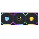 Kit 3 fan 120mm argb lian li uni fan sl wireless lcd reverse blade preto 12rsllcd1w3b