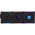 Kit 3 fan 120mm lian li uni fan tl wireless lcd argb preto 12tllcd1w3b