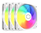Kit 3 Fan Cooler Para Gabinete Cooler Master Mf120 Lite Argb Branco 120Mm Mfw-B2Dn-173Pa-R1