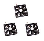 Kit 3 Fan Cooler Para PC 120mm Preto Micro Ventilador Silencioso 12v