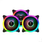 Kit 3 Fan Gamdias Aeolus M2-1203 Lite RGB 120mm Preto