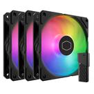 Kit 3 Fan Para Gabinete Cooler Master Sickleflow Edge Argb 120mm Preto Mfx-b2dn-253p2-r2