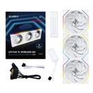 Kit 3 fans 120mm lian li uni fan tl wireless 120 reverse blade, argb, c/ controladora, white - 12rtl1w3w