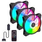 Kit 3 Fans Eurus + Controladora RGB Gamer - CLANM Kit 3 Fans Eurus + Controladora RGB Gamer - CLANM