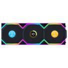 Kit 3 Fans Lian Li UNI Wireless LCD 120 RGB Preto com Tela