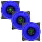 Kit 3 Fans Para Gabinete Led Azul 120mm 12x12x2,5 Tgf200 - T-dagger