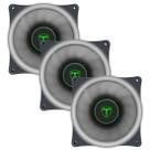 Kit 3 Fans Para Gabinete Led Branco 120mm 12x12x2,5 Tgf200 - T-dagger