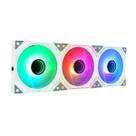 Kit 3 Fans Rise Mode Magneto White ARGB 5v 120mm PWM Silencioso 2000 RPM