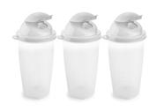 Kit 3 Farinheiros Açucareiro Plasútil 740ml Com Tampa E Bico