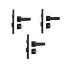 Kit 3 Fechadura Firenze Banheiro Preto Fosco 4cm MGM