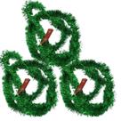 Kit 3 Festões Metalizado Verde Brilhante 5cm x 2 metros - Magizi Kit 3 Festões Metalizado Verde Brilhante 5cm x 2 metros - Magizi