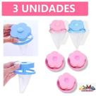 Kit 3 Filtro Coletor Pega Pelos Fiapo Papa Bolinha Lavadora
