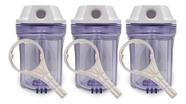 Kit 3 Filtros Agua 5 Ponto Uso Pou Carbon Block Remove Cloro Transparente
