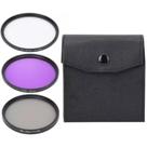 Kit 3 Filtros Espelho Polarizadores UV, CPL e FLD para Lentes de 58mm Câmeras DSLR Kit 3 Filtros Espelho Polarizadores UV, CPL e FLD para Lentes de 58mm Câmeras DSLR