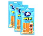 Kit 3 Fini Regaliz Tubes Tropical Sabor Tangerina e Pêssego 80g