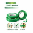 Kit 3 Fita Dupla Face Extra Forte Transparente 12mm x 2M Adesiva Acrílica Rolo Resistente
