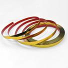 Kit 3 Fita Metalizada Auto Colante Dourado PVC 15mm Decoração de Móveis e Paredes 30M