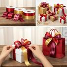 Kit 3 Fitas 32mmx10m Fracionadas Vermelho Dourado Borgonha - Mais vendido - Lindo
