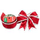 Kit 3 Fitas Aramadas Vermelha Decoração Natalina 6,3cm 9,14m Kit 3 Fitas Aramadas Vermelha Decoração Natalina 6,3cm 9,14m