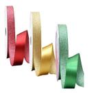Kit 3 Fitas Cetim Lurex 10mm Natal Laços Verde Dourado Vermelho