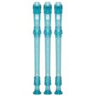 Kit 3 Flautas Doce Soprano Barroca Em C YRS-20B Azul Yamaha