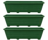 Kit 3 Floreiras Grandes 80cm Jardim Plástico Verde Kit 3 Floreiras Grandes 80cm Jardim Plástico Verde
