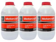 Kit 3 fluido de freio dot 4 original motorcraft j2mjm6c65ba