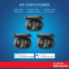 Kit 3 Fones De Ouvido Bluetooth 5.0 E6s Display Universal Compatível Para Android e iPhone