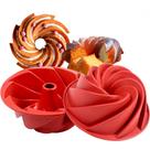 Kit 3 Forma De Silicone Assadeira Para Bolo Pudim Mousse Torta Forno