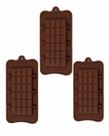 Kit 3 Forma de Silicone para Barra de Chocolate Profissional Antiaderente