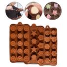 Kit 3 Forma Silicone Confeitaria Molde Doce Vela Gelo Bombom Cozinha Decoração Doces Multiuso Artesanato Bebidas