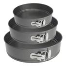 Kit 3 Formas com Fundo Removível Antiaderente com Fundo Removível para torta Bolo Assadeira Conjunto