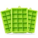 Kit 3 Formas de Gelo Silicone 15 cubos Verde Quadrado Grandes Flexível Para Drinks Whisky - Yab