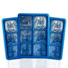 Kit 3 Formas De Gelo Silicone Yab Azul Cubo Grande Para Whisky Drinks Bar Cozinha