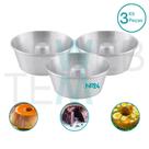 Kit 3 Formas de Pudim 8x24cm Alumínio Sustentável para Bolo com Furo Cuscuz Sobremesa Cozimento Uniforme Fácil Limpeza para Uso Caseiro e Profissional Kit 3 Formas de Pudim 8x24cm Alumínio Sustentável para Bolo com Furo Cuscuz Sobremesa Cozimento Uniforme Fácil Limpeza para Uso Caseiro e Profissional