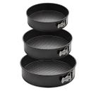 Kit 3 Formas Redondas Bolo Torta Fundo Removível Antiaderente