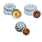 Kit 3 Formas Suiça Decorada 3 Peças 18cm Marca Caparroz - n01 - n02 - Vulcão