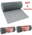 Kit 3 Forro Para Gavetas e Armários de Cozinha Antiderrapante Closet ou Jogo Americano - Rolo 30cm x 460cm