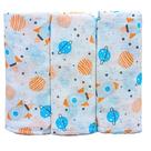 Kit 3 Fralda de Pano Ombro Bebê 100 Algodão Enxoval Maternidade