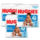 Kit 3 Fralda Huggies Tripla Proteção Tamanho G Pacote Mega 36 Fraldas Descartáveis