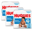 Kit 3 Fralda Huggies Tripla Proteção Tamanho XG Pacote Mega 32 Fraldas Descartáveis