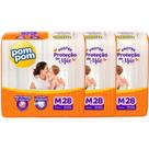 Kit 3 Fralda Pom Pom Protek Proteção de Mãe Jumbo - Tamanho M - Total de 84 Unidades