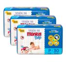 Kit 3 Fralda Turma da Mônica Baby Mega Tamanho P 30 Unidades Descartáveis Kit 3 Fralda Turma da Mônica Baby Mega Tamanho P 30 Unidades Descartáveis