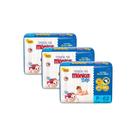 Kit 3 Fralda Turma da Mônica Baby Tamanho P Pacote Mega 62 Unidades Descartáveis