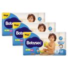 Kit 3 Fraldas Babysec Galinha Pintadinha Ultrasec Mega Tamanho M 38 unidades cada
